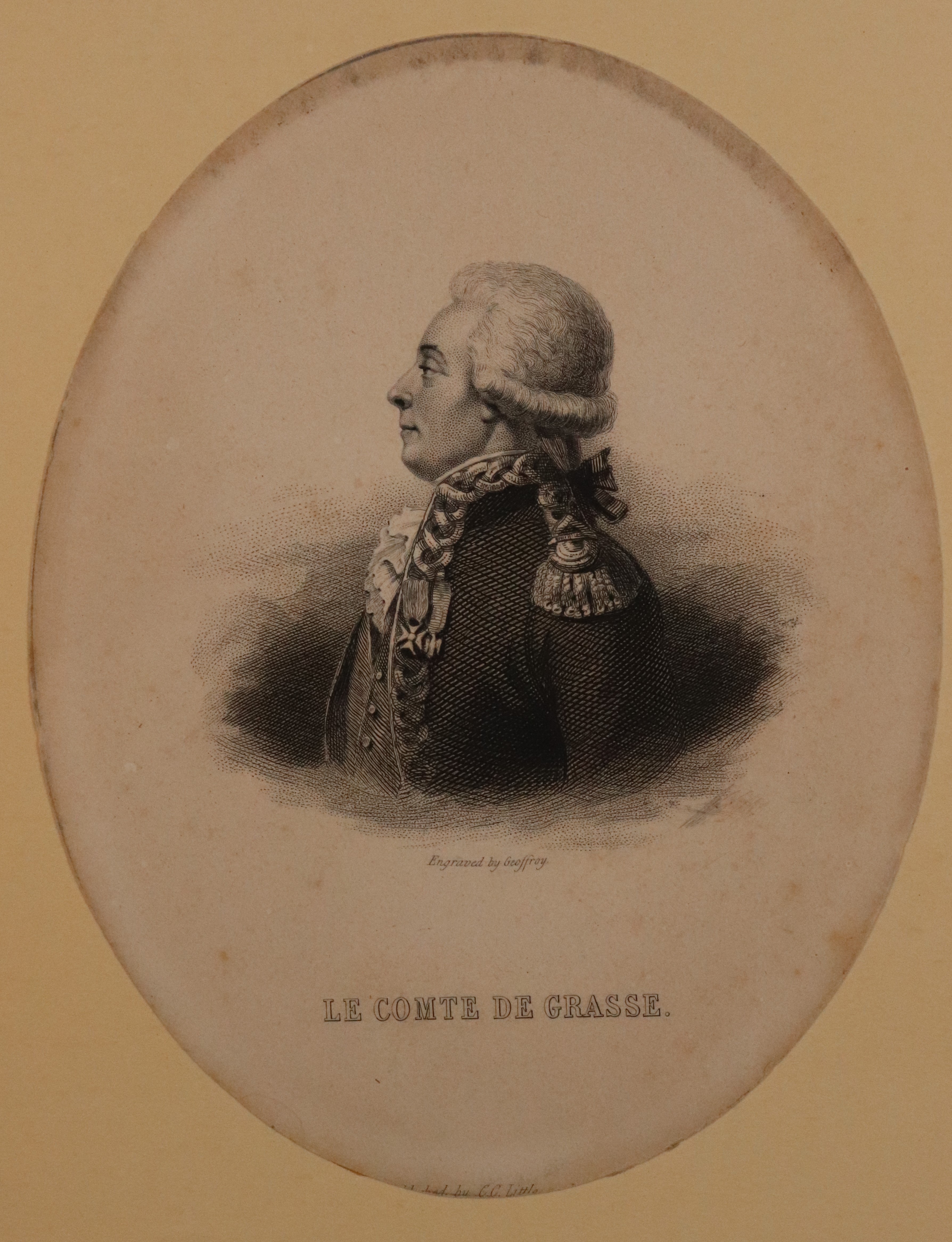 Oval shaped portrait of Le Comte de Grasse