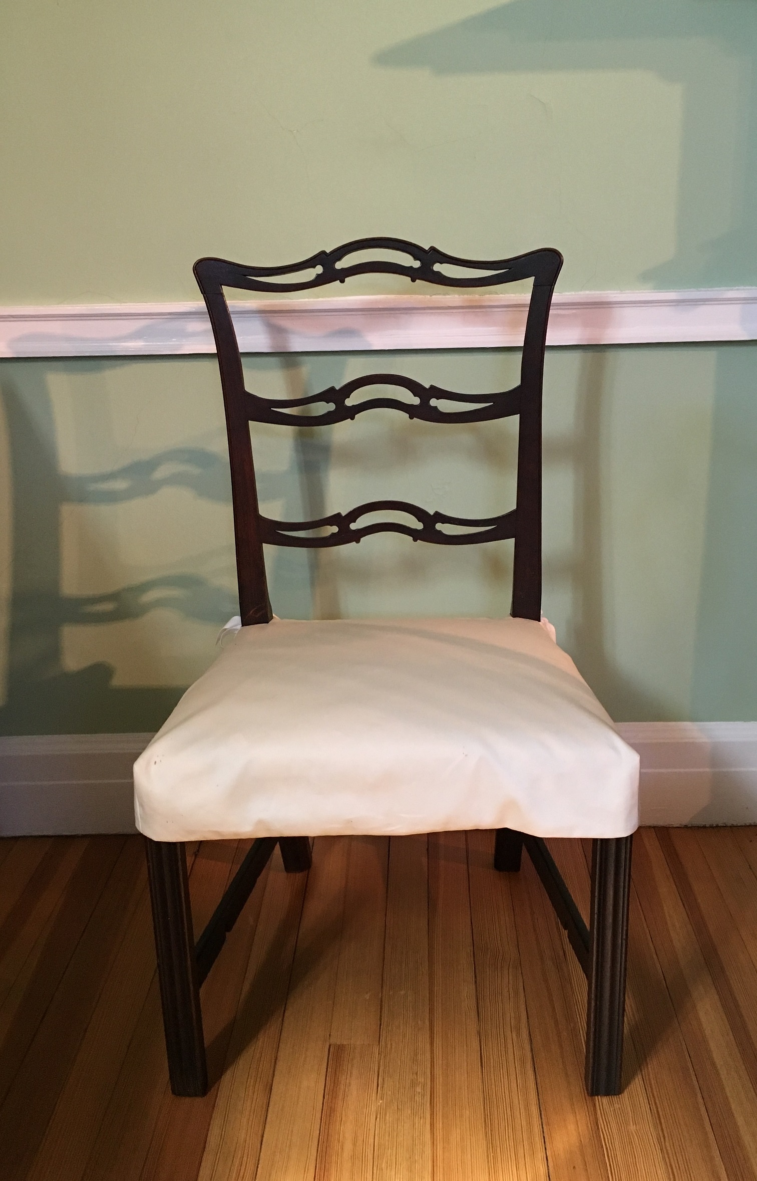 Reproduction of a chair owned by the Knoxes in their Maine home.