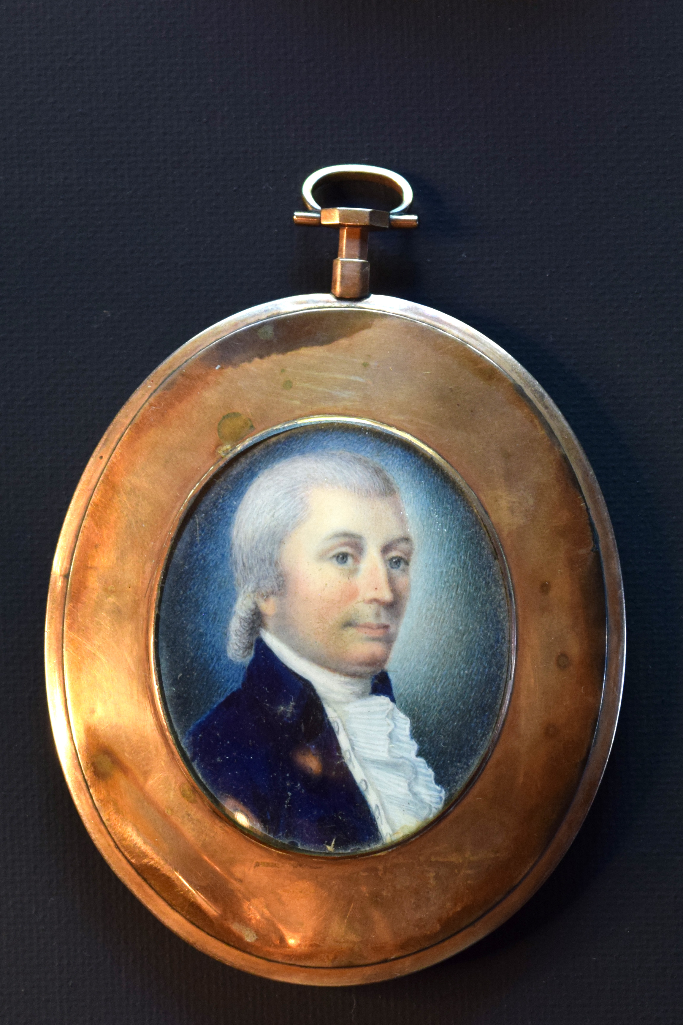A close-up of the Richard Lushington miniature portrait